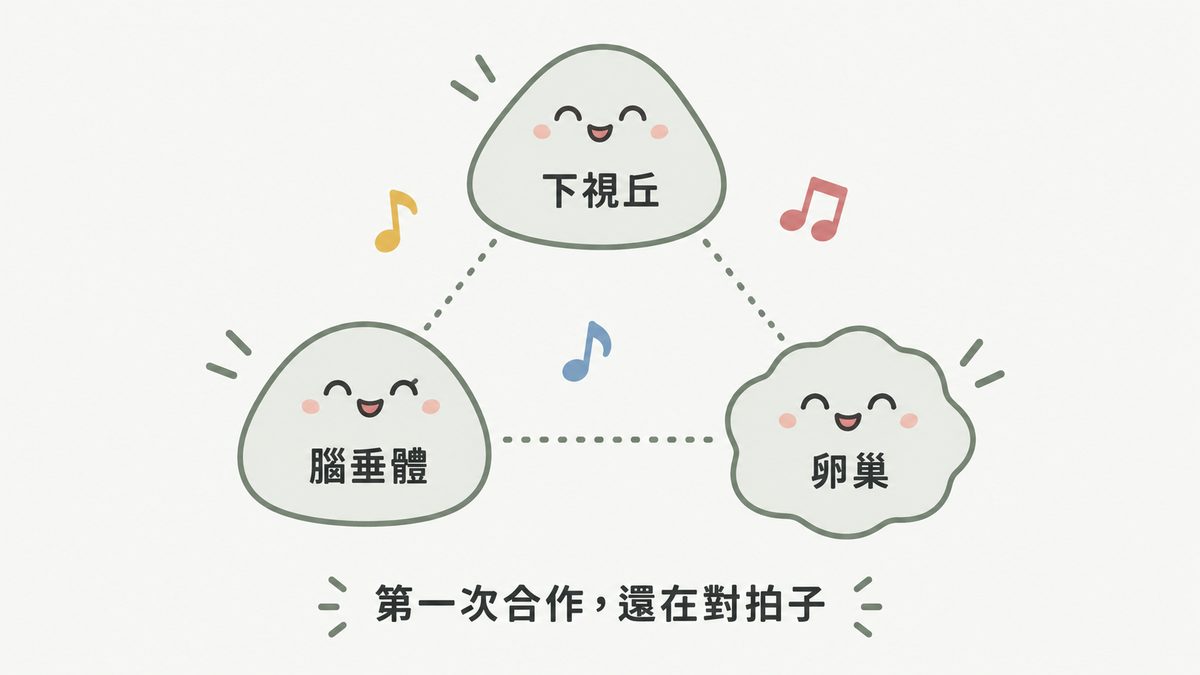 初經後週期不規則的原因:下視丘、腦垂體、卵巢還在互相協調