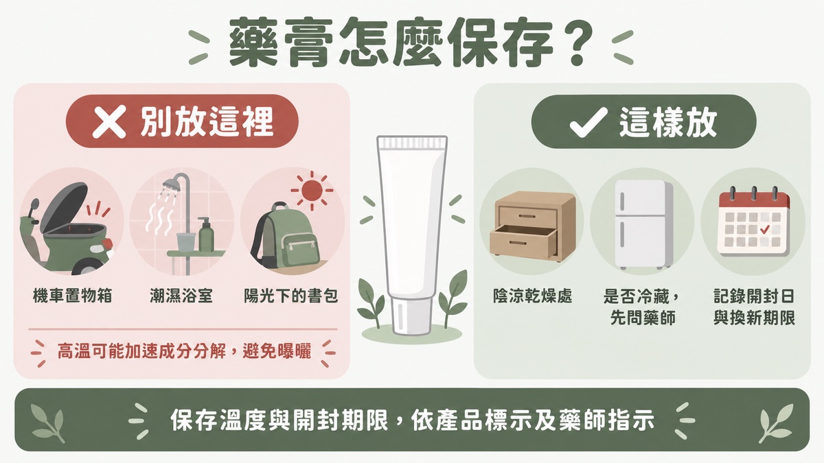 青少年痘痘用藥的存放方式:避免高溫曝曬並定期換新